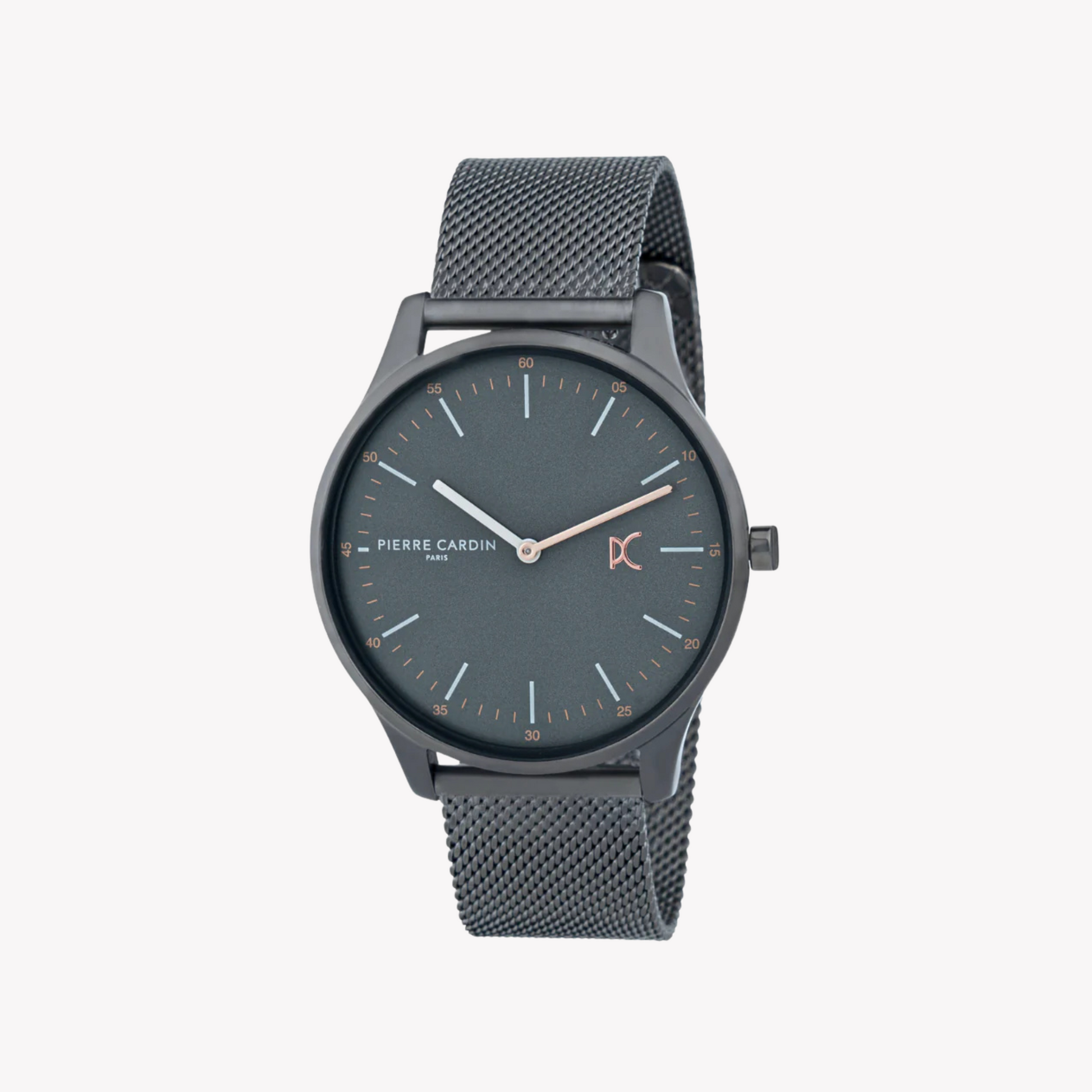 Pierre Cardin Men's Gray Stainless Steel Watch, Black Case | Cba.4014-0