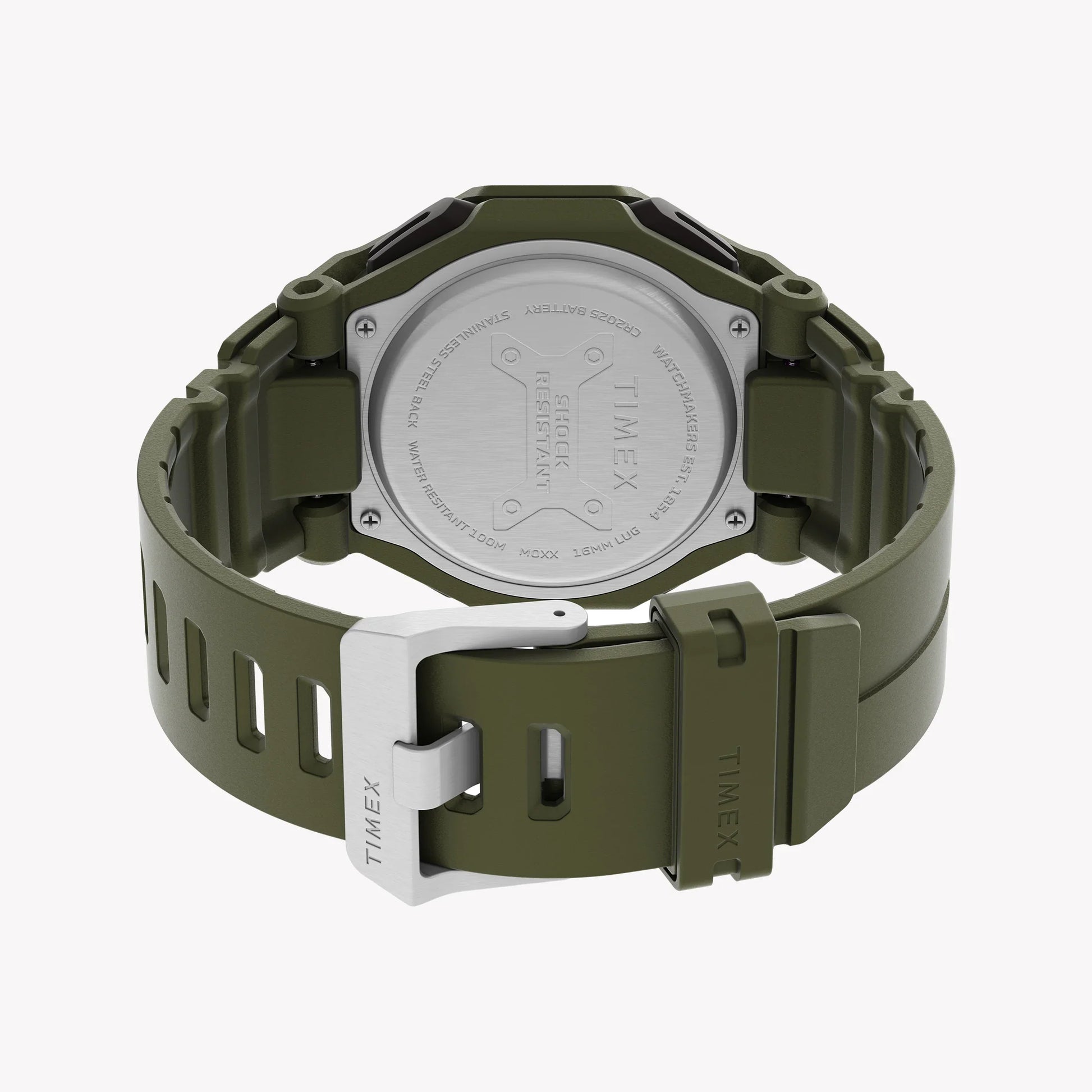 Timex Men's Green Resin Watch, Shock Resistant | Tw2v93700-2