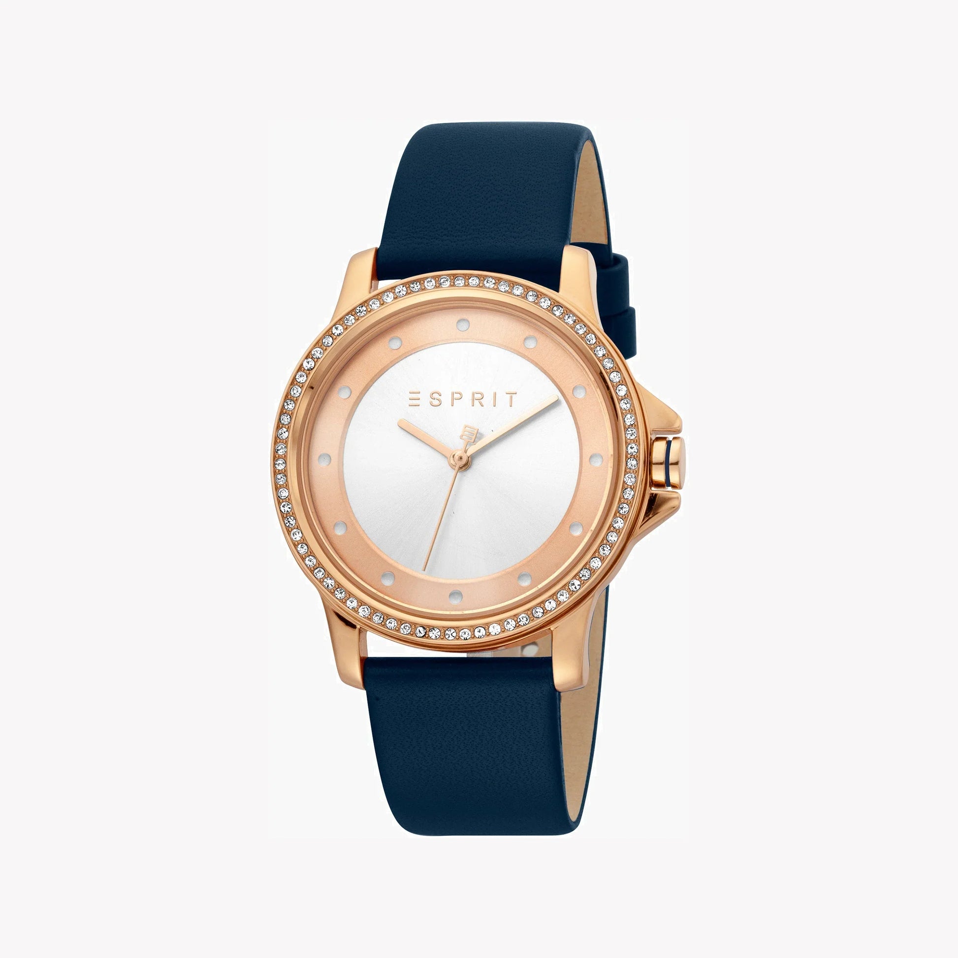 Esprit Women's Blue Leather Watch, Silver Dial | ES1L143L0045-0