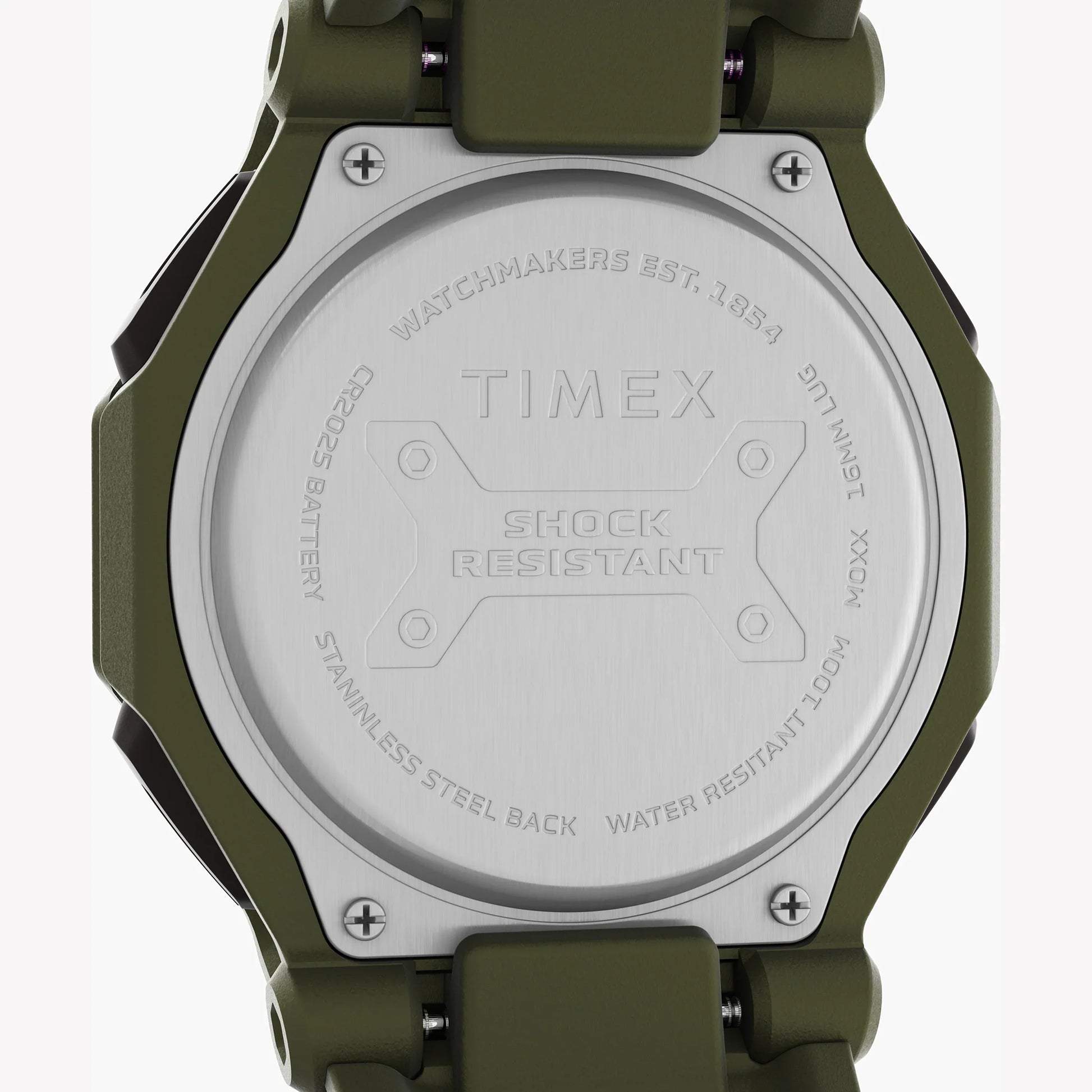 Timex Men's Green Resin Watch, Shock Resistant | Tw2v93700-3