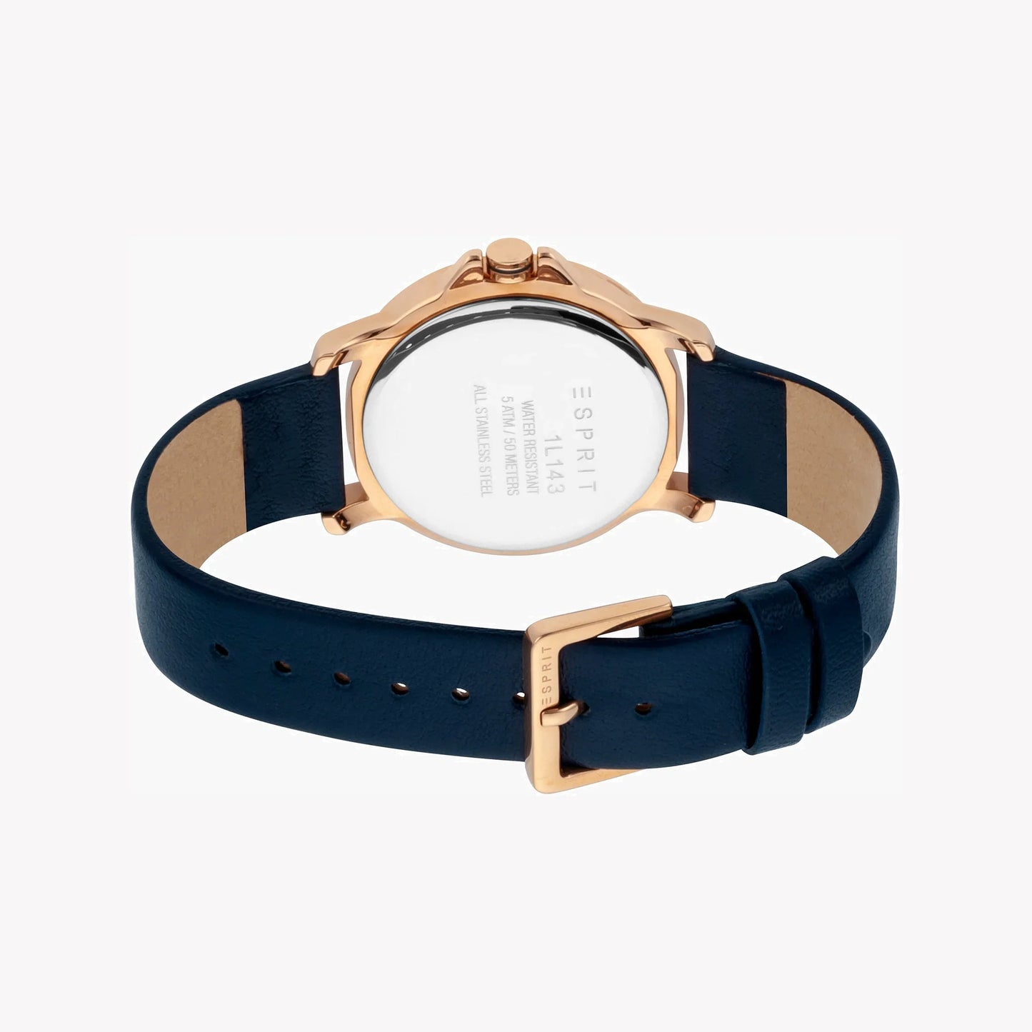 Esprit Women's Blue Leather Watch, Silver Dial | ES1L143L0045-2