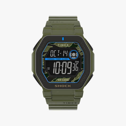 Timex Men's Green Resin Watch, Shock Resistant | Tw2v93700-0