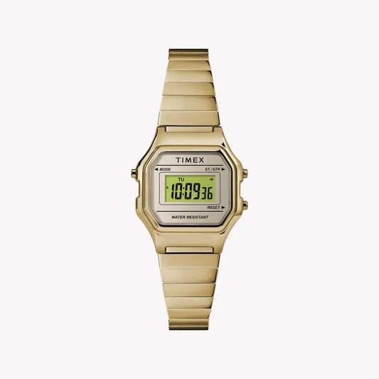 Timex Women's Gold Stainless Steel Watch, Digital Dial | Tw2t48000-0
