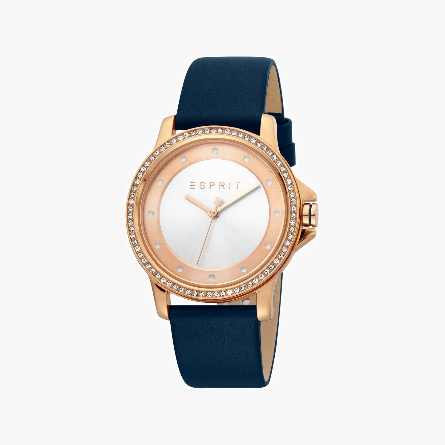 Esprit Women's Blue Leather Watch, Silver Dial | ES1L143L0045-0