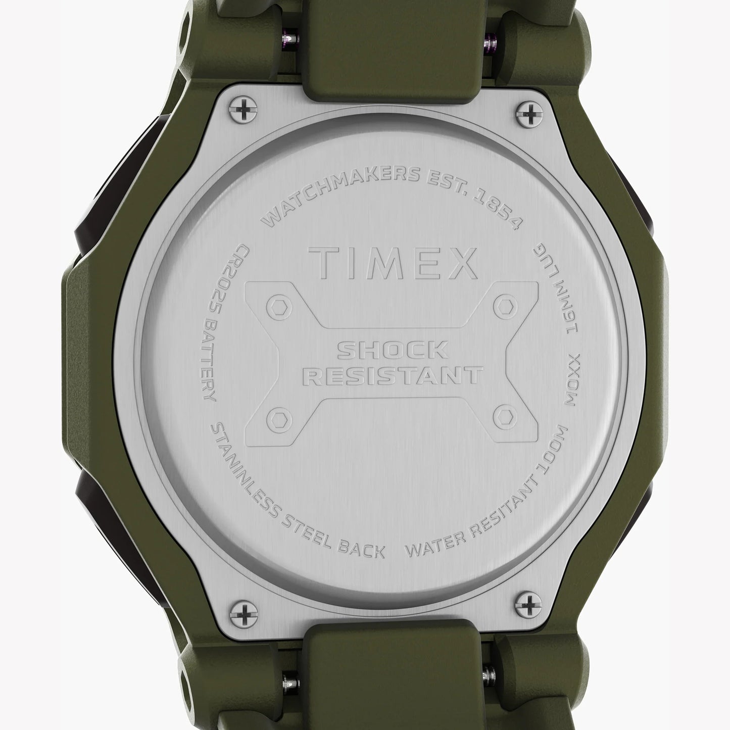 Timex Men's Green Resin Watch, Shock Resistant | Tw2v93700-3